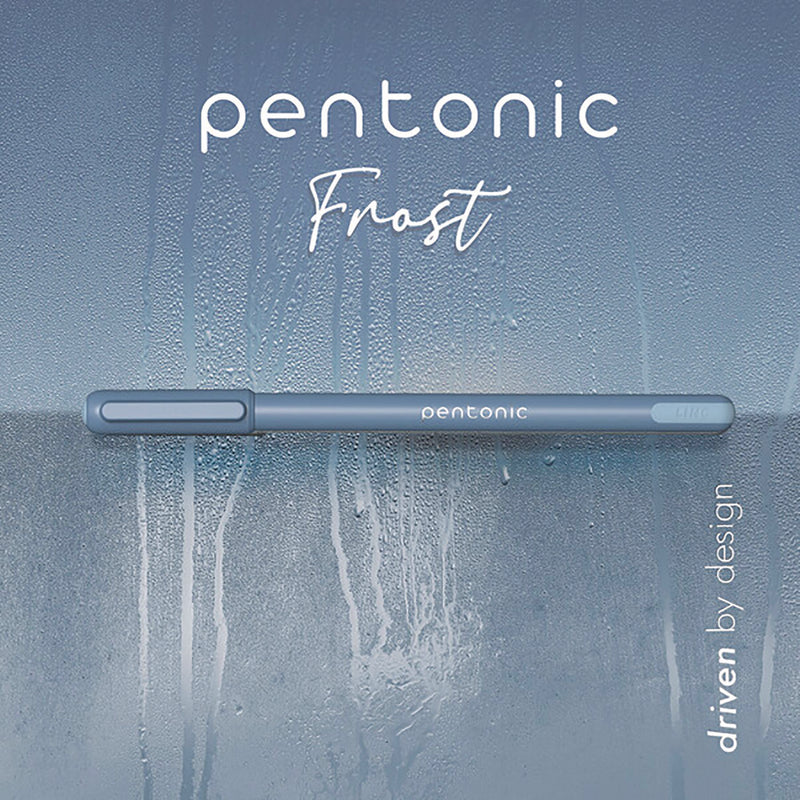 TOPS™ PENTONIC Frost Pen, Stick, Fine 0.7 mm, Blue Ink, Frosted Blue Barrel, 10/Pack (PNT13085) Pack of 10