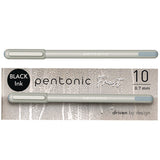 TOPS™ PENTONIC Frost Pen, Stick, Fine 0.7 mm, Black Ink, Pale Gray Barrel, 10/Pack (PNT13086) Pack of 10