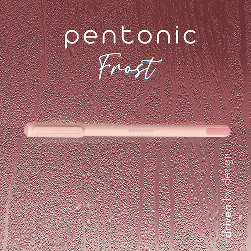 TOPS™ PENTONIC Frost Pen, Stick, Fine 0.7 mm, Red Ink, Pale Pink Barrel, 10/Pack (PNT13087) Pack of 10