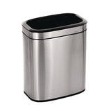 Alpine Industries Stainless Steel Rectangular Liner Open Top Trash Can, 5.3 gal, Brushed Stainless Steel (ALHALP47020L) Each