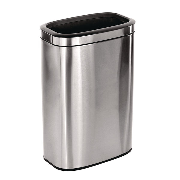 Alpine Industries Stainless Steel Rectangular Liner Open Top Trash Can, 10.5 gal, Brushed Stainless Steel (ALHALP47040L) Each