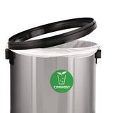 Alpine Industries 17 Gallon Stainless Steel Indoor Compost Receptacle with Swivel Lid (ALHALP47065L1CO) Each