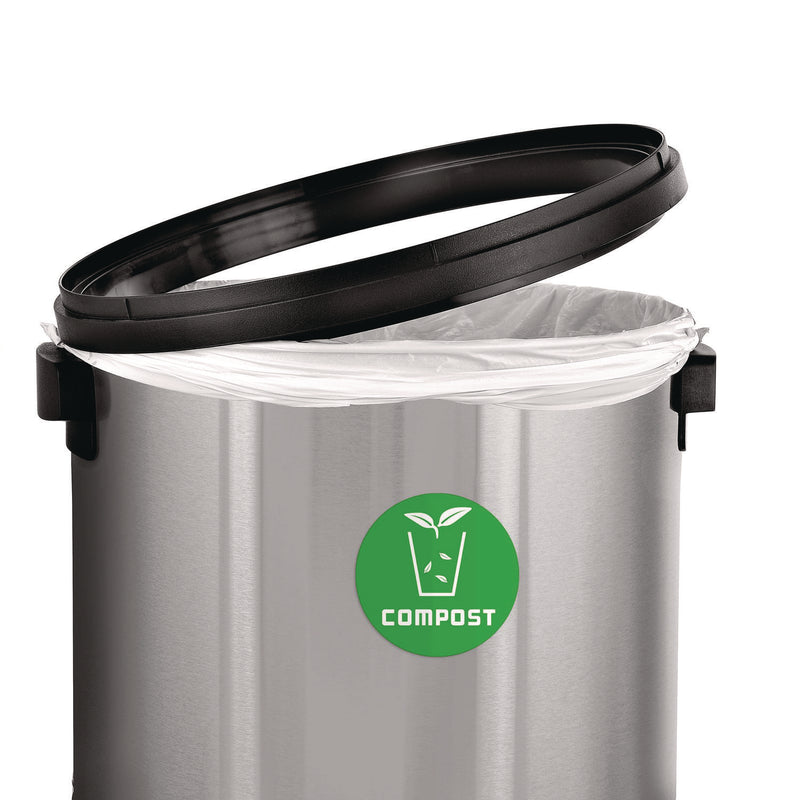 Alpine Industries 17 Gallon Stainless Steel Indoor Compost Receptacle with Swivel Lid (ALHALP47065L1CO) Each