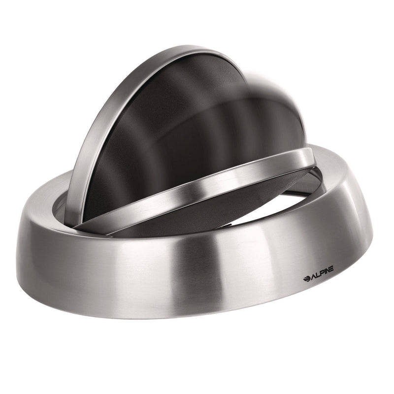 Alpine Industries 17 Gallon Stainless Steel Indoor Recycling Receptacle and Trash Station Swivel Lids (ALHALP47065L1RT) Each