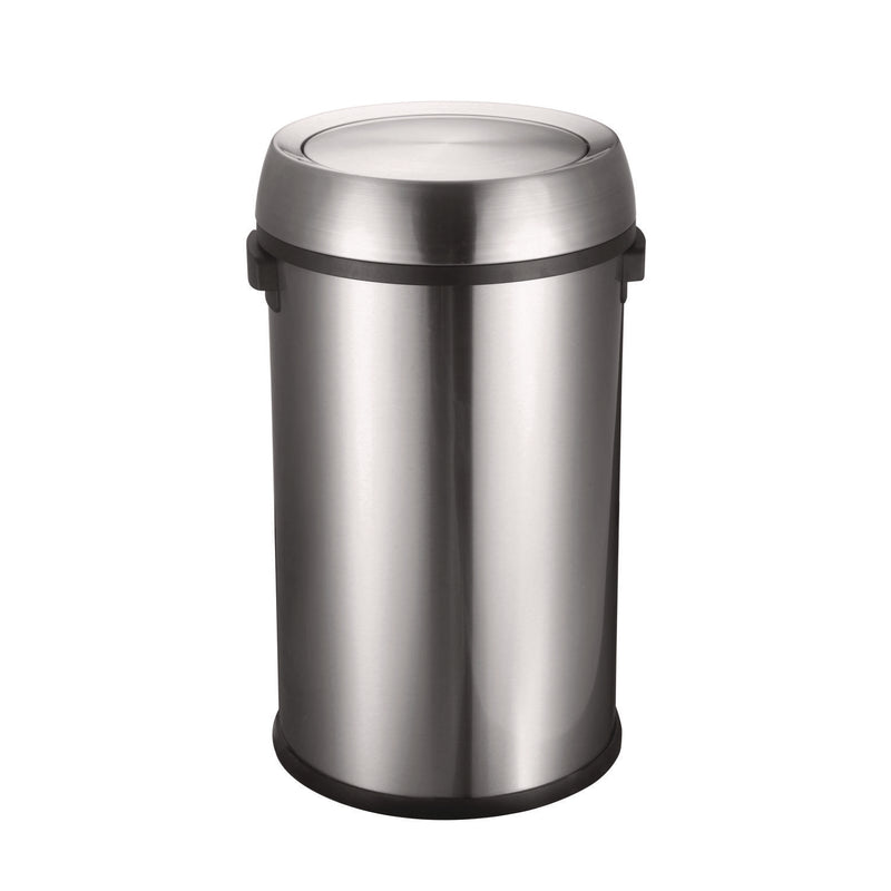 Alpine Industries 17 Gal Stainless Steel Swivel Trash Can Cover, 15.7 x 15.67 x 15.67, Silver (ALHALP47065LC) Each