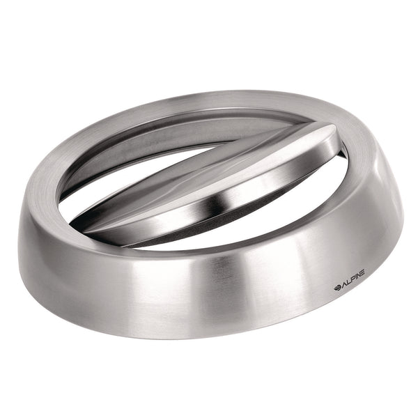 Alpine Industries 17 Gal Stainless Steel Swivel Trash Can Cover, 15.7 x 15.67 x 15.67, Silver (ALHALP47065LC) Each
