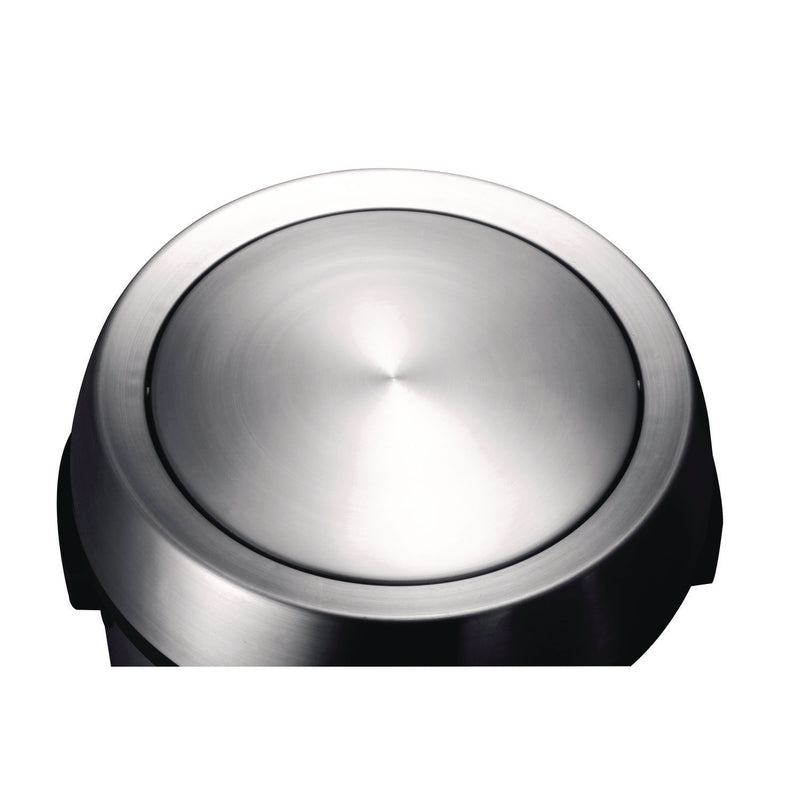 Alpine Industries 17 Gal Stainless Steel Swivel Trash Can Cover, 15.7 x 15.67 x 15.67, Silver (ALHALP47065LC) Each