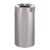 Alpine Industries 27 Gallon Stainless Steel Commercial Indoor Trash Can, Brushed Stainless Steel (ALHALP47527) Each