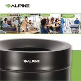 Alpine Industries 27 Gallon Stainless Steel Recycling Can, Black (ALHALP47527BLKR) Each