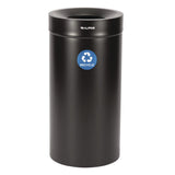 Alpine Industries 27 Gallon Stainless Steel Recycling Can, Black (ALHALP47527BLKR) Each