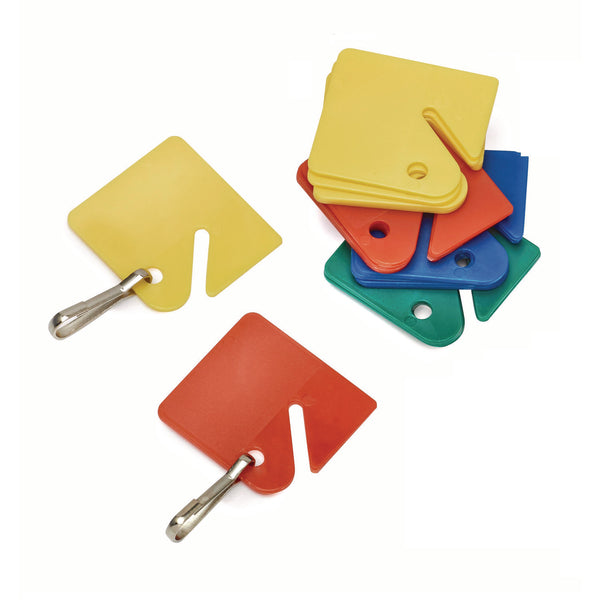 AdirOffice Plastic Identification Key Tags, Plastic, Assorted Colors, 20/Pack (ALH68920COLORED) Each