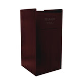 Alpine Industries 40 Gal Commercial Tray Top Waste Enclosure Trash Receptacle, 40 gal, Wood, Mahogany (ALHALP476MA) Each