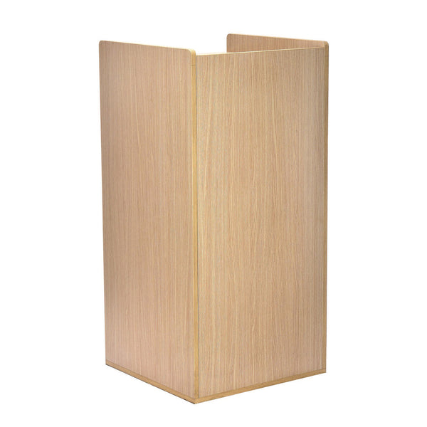 Alpine Industries 40 Gal Commercial Tray Top Waste Enclosure Trash Receptacle, 40 gal, Wood, Medium Oak (ALHALP476MEO) Each