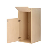 Alpine Industries 40 Gal Commercial Tray Top Waste Enclosure Trash Receptacle, 40 gal, Wood, Medium Oak (ALHALP476MEO) Each