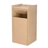 Alpine Industries 40 Gal Commercial Tray Top Waste Enclosure Trash Receptacle, 40 gal, Wood, Medium Oak (ALHALP476MEO) Each