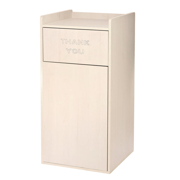 Alpine Industries 40 Gal Commercial Tray Top Waste Enclosure Trash Receptacle, 40 gal, Wood, White (ALHALP476WHI) Each
