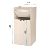Alpine Industries 40 Gal Commercial Tray Top Waste Enclosure Trash Receptacle, 40 gal, Wood, White (ALHALP476WHI) Each