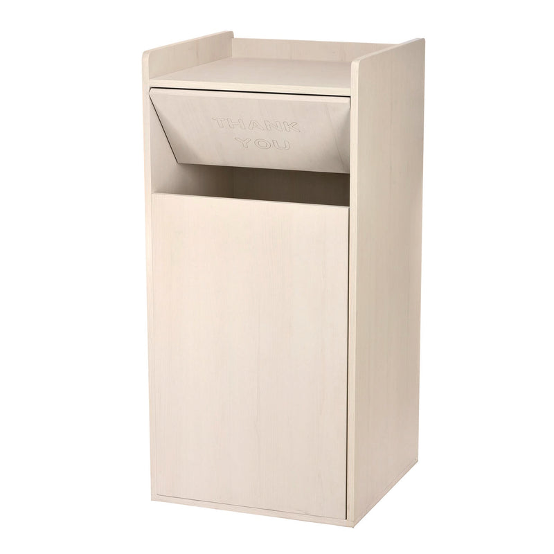 Alpine Industries 40 Gal Commercial Tray Top Waste Enclosure Trash Receptacle, 40 gal, Wood, White (ALHALP476WHI) Each