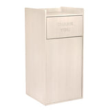 Alpine Industries 40 Gal Commercial Tray Top Waste Enclosure Trash Receptacle, 40 gal, Wood, White (ALHALP476WHI) Each