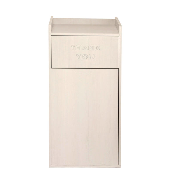 Alpine Industries 40 Gal Commercial Tray Top Waste Enclosure Trash Receptacle, 40 gal, Wood, White (ALHALP476WHI) Each