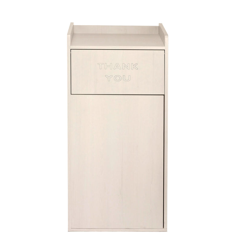 Alpine Industries 40 Gal Commercial Tray Top Waste Enclosure Trash Receptacle, 40 gal, Wood, White (ALHALP476WHI) Each
