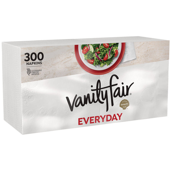 Vanity Fair Everyday Casual Napkins, 2-Ply, 6 x 6.37, White, 300/Pack (GPC3550326) Pack of 300