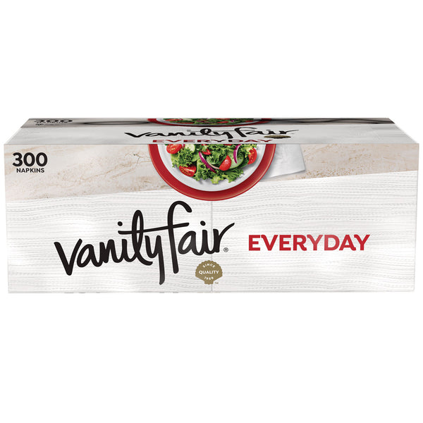 Vanity Fair Everyday Casual Napkins, 2-Ply, 6 x 6.37, White, 300/Pack (GPC3550326) Pack of 300