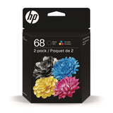 HP HP 68 (6L6S2TN) 2-Pack Black/Tri-Color Original Ink Cartridge (HEW6L6S2TN) Pack of 2