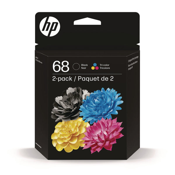 HP HP 68 (6L6S2TN) 2-Pack Black/Tri-Color Original Ink Cartridge (HEW6L6S2TN)