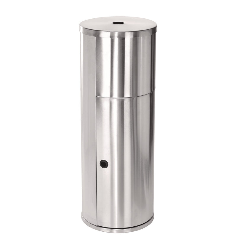 Alpine Industries Stainless Steel 7 Gal Trash Can with Gym Disinfecting Wipes Dispenser (ALHALP4777) Each
