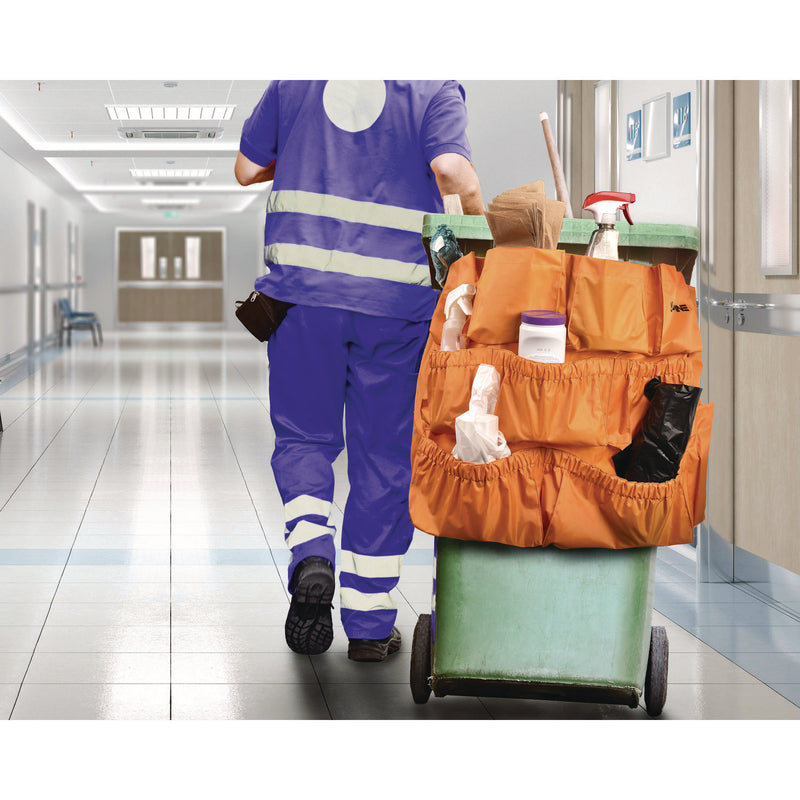 Alpine Industries 12-Pocket Trash Can Caddy Bag, 12 Compartments, Orange (ALHALP47771) Each