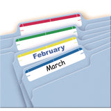 Avery Removable Filing Labels for Inkjet/Laser, 2/3 x 3-7/16, Assorted, 252/Pack (AVE5235) Pack of 252