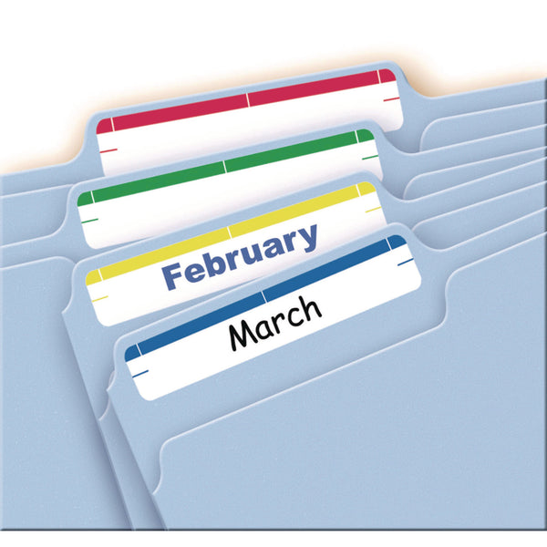Avery Removable Filing Labels for Inkjet/Laser, 2/3 x 3-7/16, Assorted, 252/Pack (AVE5235) Pack of 252