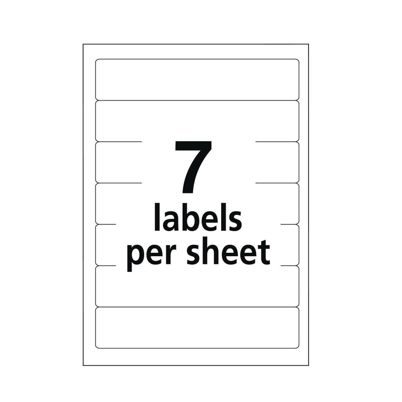 Avery Removable Filing Labels for Inkjet/Laser, 2/3 x 3-7/16, Assorted, 252/Pack (AVE5235) Pack of 252