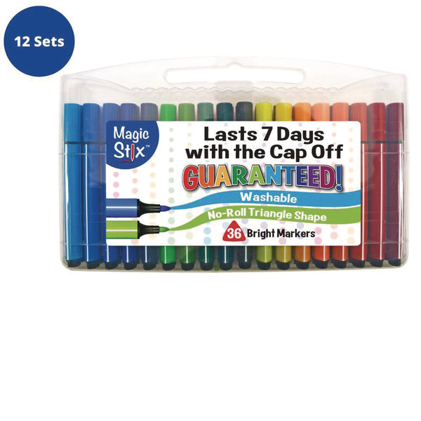 TPG Creations™ Magic Tri Stix Set, 36 Assorted Colors, 36/Set, 12 Sets/Carton (TPG39912) Case of 12