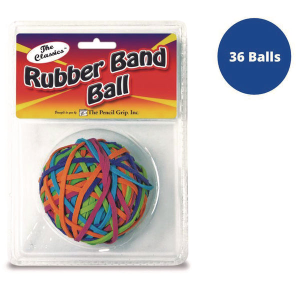 TPG Creations™ Rubber Band Ball, 2.5" Diameter, Assorted Colors, 250 Bands/Ball, 36/Carton (TPG58136) Case of 36