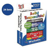TPG Creations™ Kwik Stix Tempera Paint Set, 0.7" x 3.5", Assorted, 6 Sticks/Pack, 24 Packs/Carton (TPG60124) Case of 6
