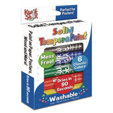 TPG Creations™ Kwik Stix Tempera Paint Set, 0.7" x 3.5", Assorted, 6 Sticks/Pack, 24 Packs/Carton (TPG60124) Case of 6