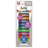 TPG Creations™ Kwik Stix Tempera Paint Set, 12 Assorted Metallic Colors, 12/Set, 12 Sets/Carton (TPG61412) Case of 12