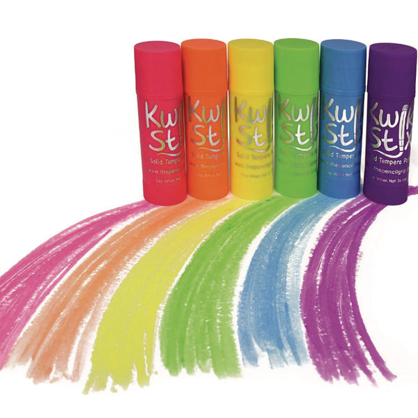 TPG Creations™ Jumbo Kwik Stix Tempera Paint Set, 6 Assorted Neon Colors, 6/Pack, 12 Packs/Carton (TPG64512) Case of 12