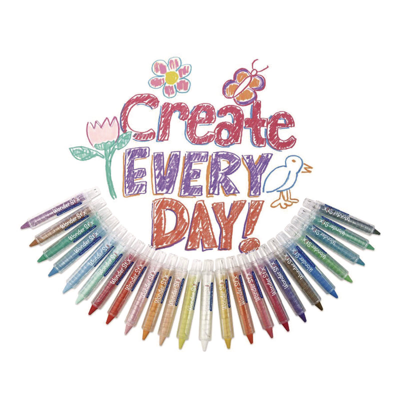 TPG Creations™ Wonder Stix Playmat Kit, 12 Assorted Pastel Wonderstix and 4 Playmats/Pack, 12 Packs/Carton (TPG64906) Case of 12