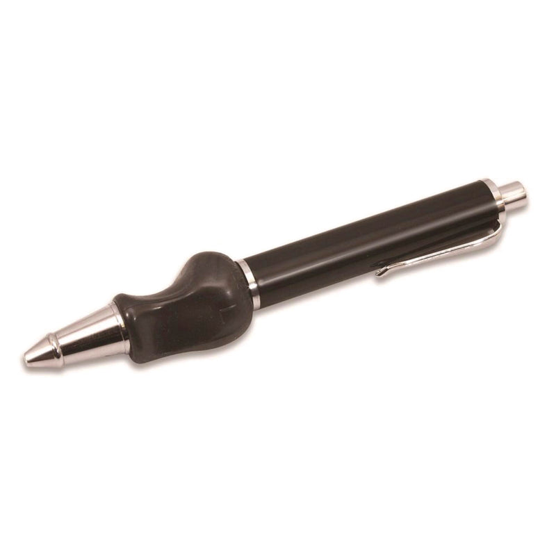 TPG Creations™ Heavyweight Ball Pen w/The Pencil Grip, Ballpoint Pen, Retractable, Med 0.7 mm, Black Ink, Black/Silver/Navy Barrel, 8/Carton (TPG65108) Case of 8