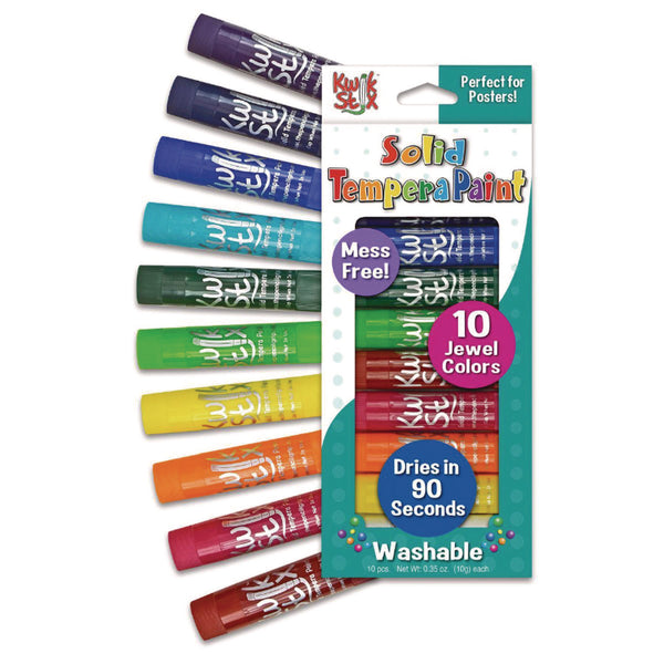 TPG Creations™ Kwik Stix Tempera Paint Set, 10 Assorted Jewel Tones Colors, 10/Pack, 12 Packs/Carton (TPG67812) Case of 12