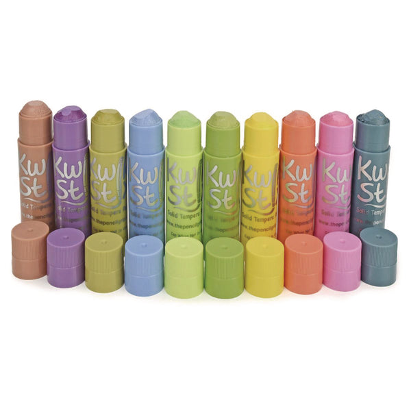 TPG Creations™ Kwik Stix Tempera Paint Set, 10 Assorted Pastel Colors, 10/Set, 12 Sets/Carton (TPG68012) Case of 12