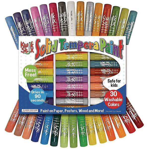 TPG Creations™ Kwik Stix Tempera Paint Set, 30 Assorted Colors, 30/Pack, 6 Packs/Carton (TPG68106) Case of 6