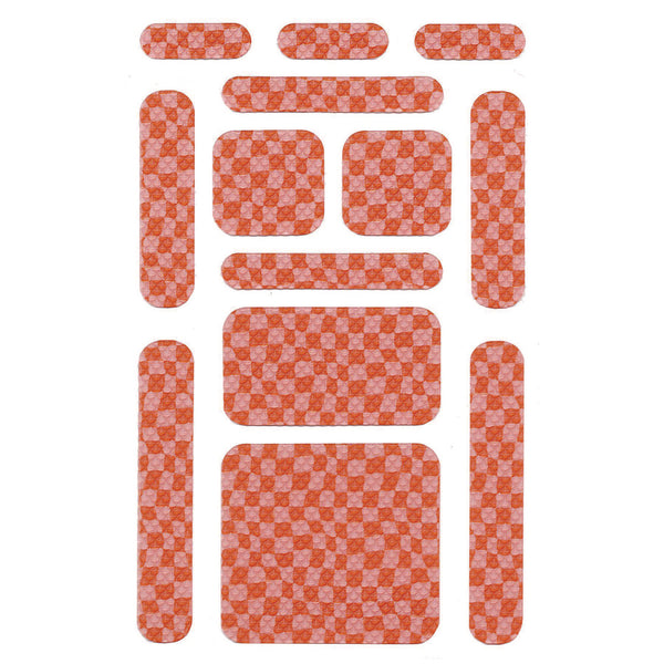 TPG Creations™ Anywhere Zen Strips, Bumpy Checkered, Pink/Red, 13/Set, 24 Sets/Carton (TPG88424) Case of 24