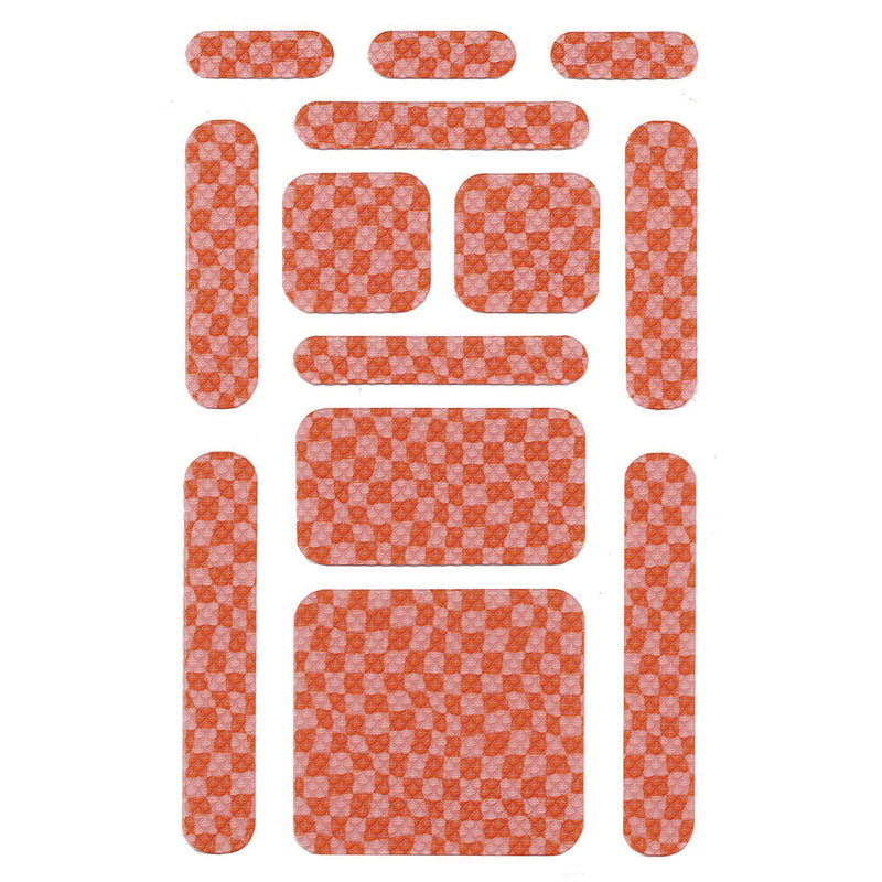 TPG Creations™ Anywhere Zen Strips, Bumpy Checkered, Pink/Red, 13/Set, 24 Sets/Carton (TPG88424) Case of 24