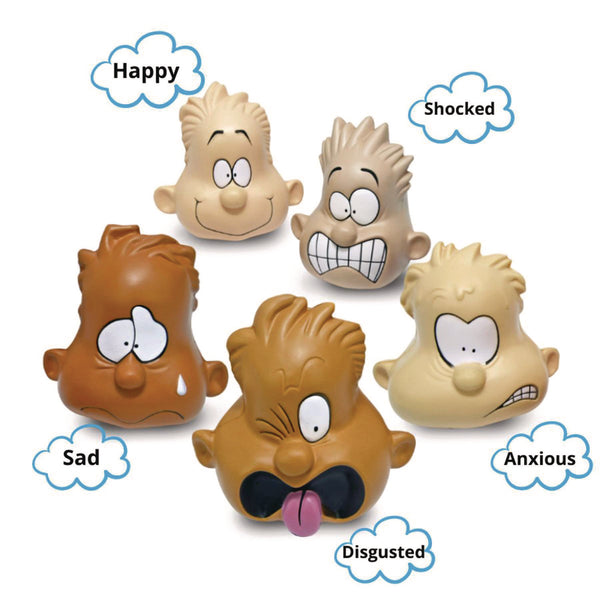 TPG Creations™ Feeling Heads Expression Set, Assorted Colors, 5/Set, 10 Sets/Carton (TPG89510) Case of 10