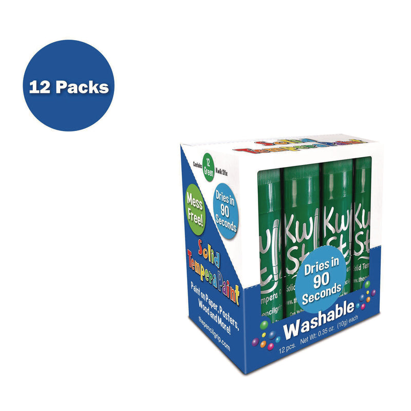 TPG Creations™ Kwik Stix Single Color Pack, 0.7" x 3.5", Green, 12/Pack, 12 Packs/Carton (TPG6004012) Case of 12