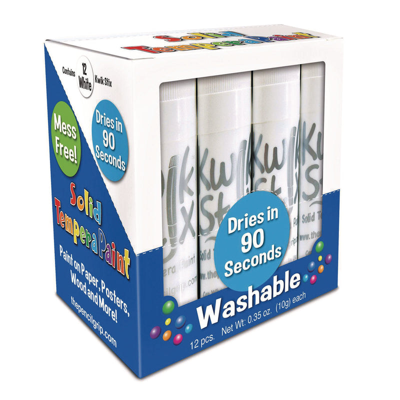 TPG Creations™ Kwik Stix Single Color Pack, 0.7" x 3.5", White, 12/Pack, 12 Packs/Carton (TPG6009012) Case of 12